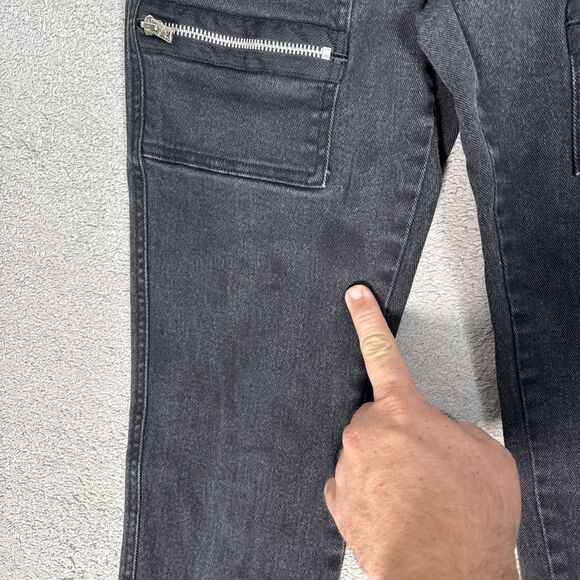 Tripp NYC Jeans Women’s Size 28x29 Black Skinny Low Rise Zip Punk Emo Goth - Picture 5 of 15